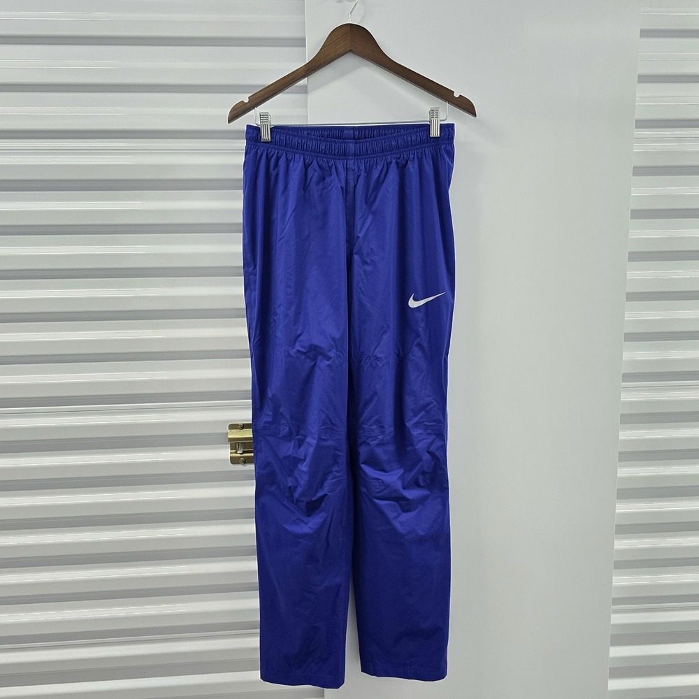 Nike Track Pants Mens S Purple Woven Mesh Lined Ankle Zip Running Swoosh